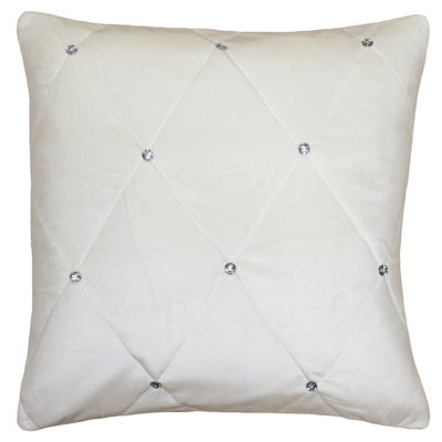 Paoletti New Diamante Embellished Feather Filled Cushion