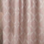 Paoletti Olivia Lattice Embroidered Pencil Pleat Curtains, Blush
