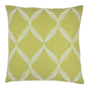 Paoletti Olivia Lattice Embroidered Piped Polyester Filled Cushion