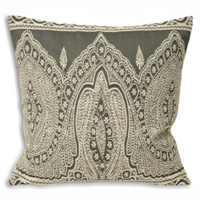 Paoletti Paisley Embroidered Cushion Cover