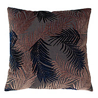 Paoletti Palm Grove Velvet Jacquard Feather Filled Cushion