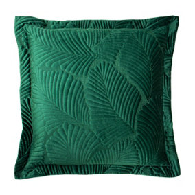 Paoletti Palmeria Embroidered Velvet Polyester Filled Cushion