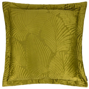 Paoletti Palmeria Quilted Velvet Polyester Filled Cushion