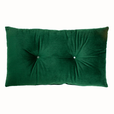 Paoletti Panther Buttoned Velvet Polyester Filled Cushion