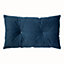 Paoletti Panther Buttoned Velvet Polyester Filled Cushion