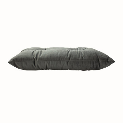 Paoletti Panther Buttoned Velvet Polyester Filled Cushion