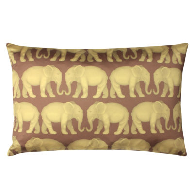 Paoletti Parade Elephant Velvet Polyester Filled Cushion