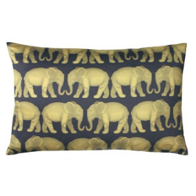 Paoletti Parade Elephant Velvet Polyester Filled Cushion