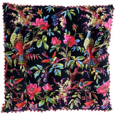 Paoletti Paradise Floral Cotton Velvet Floor Cushion