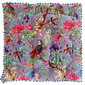 Paoletti Paradise Printed Velvet Polyester Filled Floor Cushion