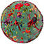 Paoletti Paradise Tropical Velvet Round Polyester Filled Cushion