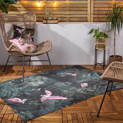 Paoletti Platalea Tropical Bird Woven Outdoor/Indoor Rug