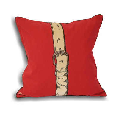 Paoletti Polo Stripe Piped Feather Filled Cushion