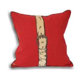 Paoletti Polo Stripe Piped Feather Filled Cushion