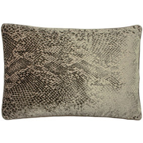 Paoletti Python Snake Skin Piped Feather Filled Cushion