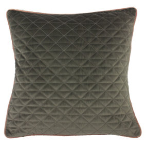 Paoletti Quartz Geometric Quilted Polyester Filled Cushion