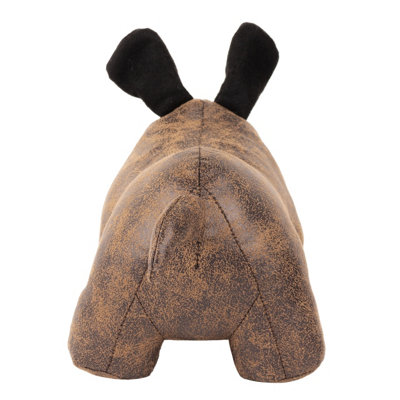 Paoletti Rhino Faux Leather Novelty Doorstop