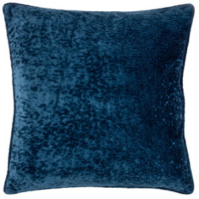 Paoletti Ripple Pressed Velvet Piped Cushion Cover