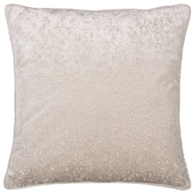 Paoletti Ripple Pressed Velvet Piped Cushion Cover