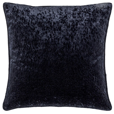 Paoletti Ripple Pressed Velvet Piped Polyester Filled Cushion