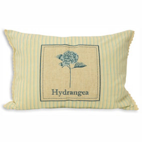Paoletti Secret Garden Hydrangea Lace Trim Feather Filled Cushion