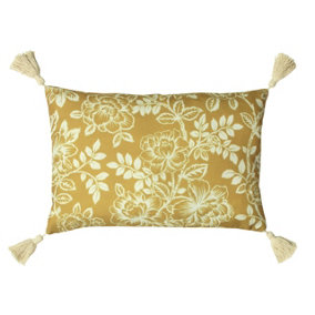 Paoletti Somerton Floral Tasselled Cushion Cover