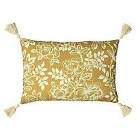 Paoletti Somerton Floral Tasselled Feather Filled Cushion