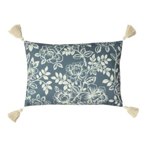 Paoletti Somerton Floral Tasselled Polyester Filled Cushion