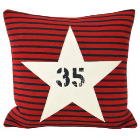 Paoletti Star Sign Striped Feather Filled Cushion