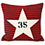 Paoletti Star Sign Striped Polyester Filled Cushion