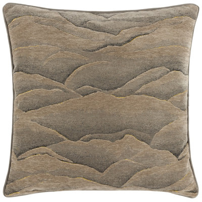 Paoletti Stratus Jacquard Piped Feather Filled Cushion