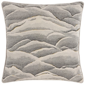 Paoletti Stratus Jacquard Piped Feather Filled Cushion