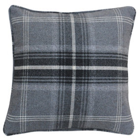 Paoletti Tartan Faux Wool Polyester Filled Cushion