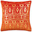 Paoletti Tayanna Geometric Foil Printed Piped Polyester Filled Cushion