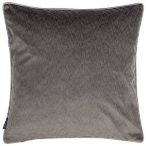 Paoletti Torto Mottled Velvet Contrast Piped Polyester Filled Cushion