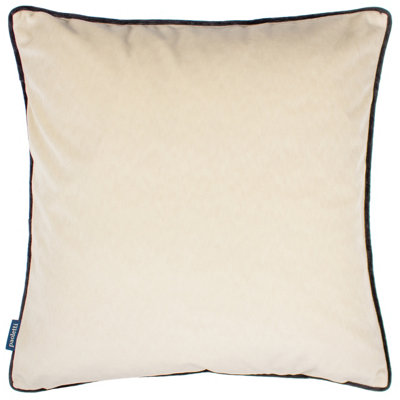 Paoletti Torto Square Opulent Velvet Piped Feather Filled Cushion