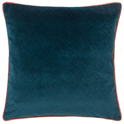 Paoletti Torto Square Opulent Velvet Piped Feather Filled Cushion