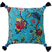 Paoletti Tree of Life Chinoiserie Soft Velvet Polyester Filled Cushion