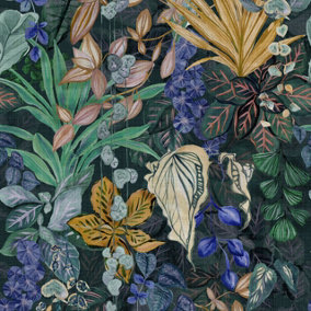 Paoletti Veadeiros Blue Digitally Printed Floral Wallpaper Sample
