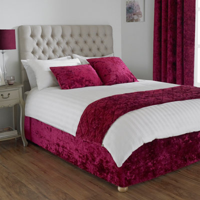 Paoletti Verona Crushed Velvet Bed Wrap DIY at B&Q