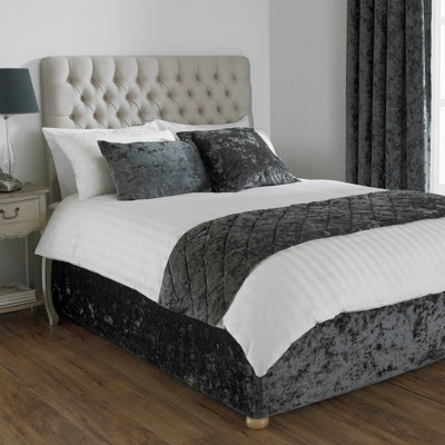 Paoletti Verona Crushed Velvet Bed Wrap DIY at B&Q