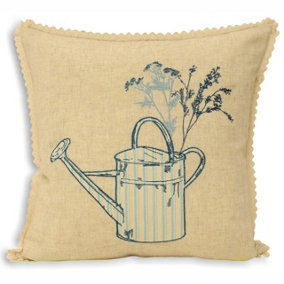 Paoletti Watering Can Embroidered Polyester Filled Cushion