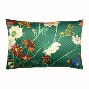 Paoletti Wild Fauna Floral Butterfly Feather Filled Cushion