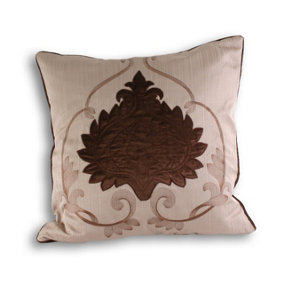 Paoletti Windermere Embroidered Piped Feather Filled Cushion