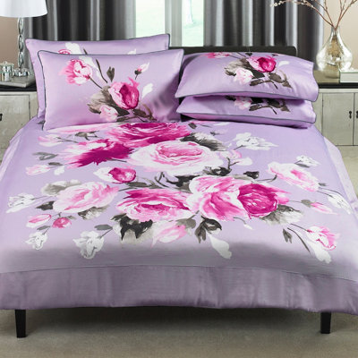 Paoletti Windsor Floral 100% Cotton Sateen Duver Cover Set