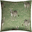 Paoletti Zebra Foliage Velvet Reverse Polyester Filled Cushion