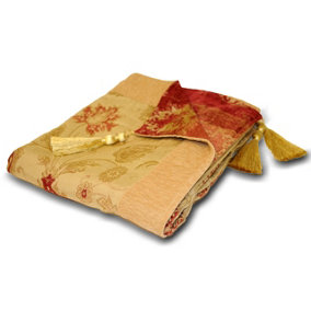 Paoletti Zurich Floral Jacquard Fringed Throw
