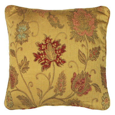 Paoletti Zurich Floral Jacquard Polyester Filled Cushion