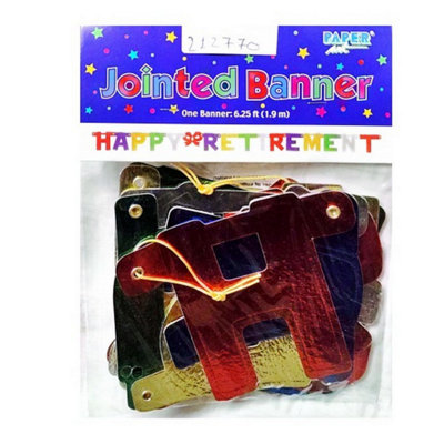 Paper Art Retirement Jointed Banner Multicoloured (One Size)