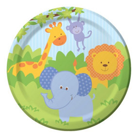 Paper Forest Friends Party Plates (Pack of 8) Multicoloured (One Size)